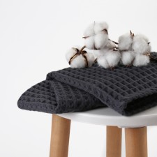 Wafer Boin Boho Boho Boil towel 45*90 cm, col. dark gray, 100% HL