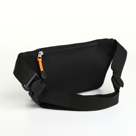 Lightning waist bag, 3 outer pockets, black color-3
