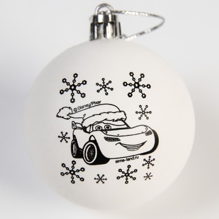 New Year's ball for painting, ball size 5.5 cm, wheelbarrows-2