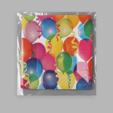 Disposable plate paper square "balls" (21 cm)-5