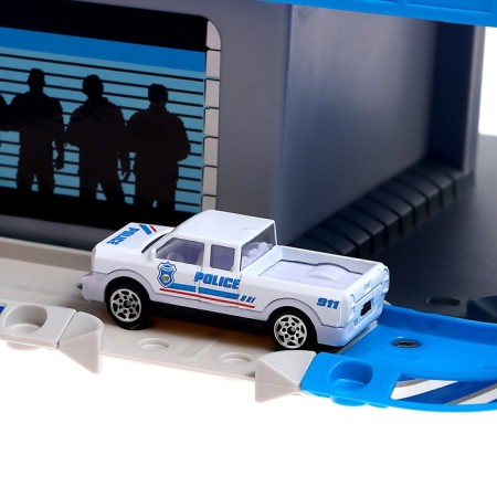 Parking "Police Party", with metal machines and helicopter-15