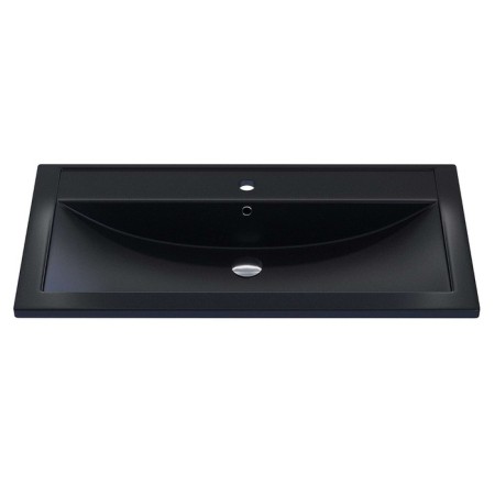 Sink uperwood Foster Quartz 90 cm, quartz, black matte, space-2