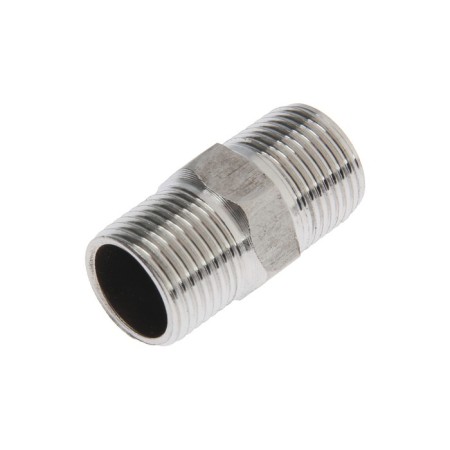 Nipple Zein, 3/8 ", external thread, stainless steel, packing 100 pcs.