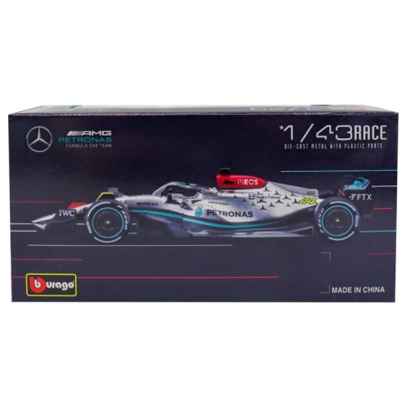 Racing machine BBURAGO Mercedes-AMG F1 W13 GR, Die-Cast, 1:43-3