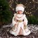 Snow Maiden "In a fur coat with sequins and a scythe" moves, 30 cm, beige-white