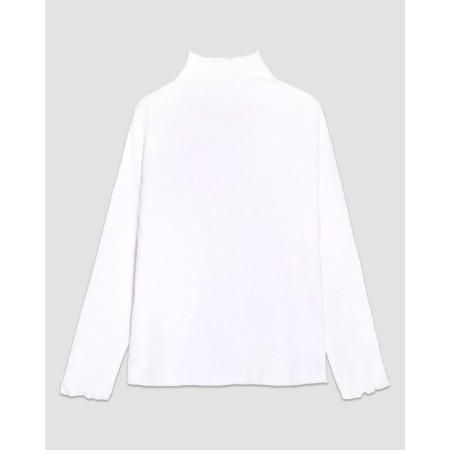 Turtleneck for girls, height 128 cm, white color