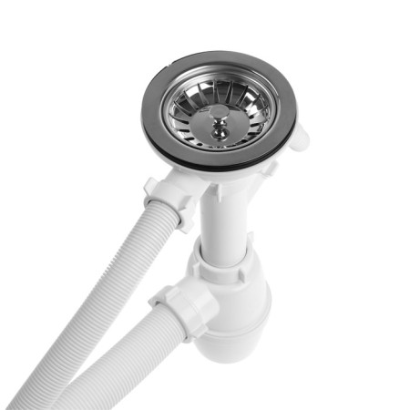 Siphon for washing ORIO E-4011, 3 1/2 "x40 mm, with aircraft, with overflow, with corrugated 40x40 mm-2