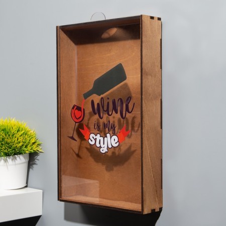 Wine plugs "Wine is my style" 33x20x2.5 cm-1