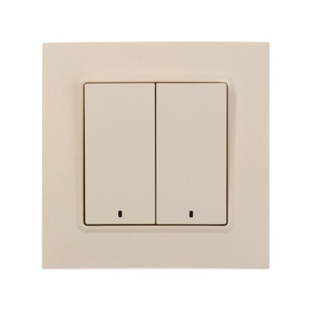 Tot Elegant switch, 10 a, 2 cl., With backlight, hidden, beige-2