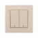Tot Elegant switch, 10 a, 2 cl., With backlight, hidden, beige