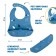 Blory for feeding "Northern Bear" silicone with pockets, blue color