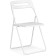 Fold plastic stool, metal/plastic, white 43x46x81 cm