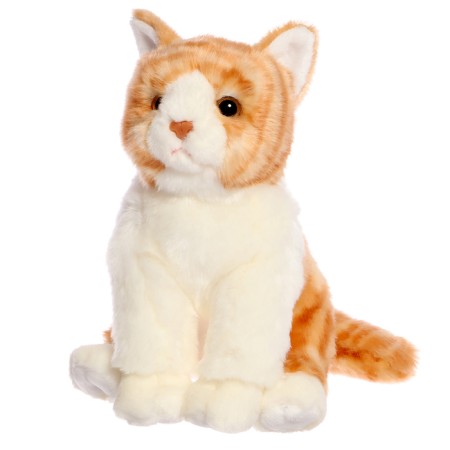 Soft toy "Kitty red striped" sedentary, 25 cm