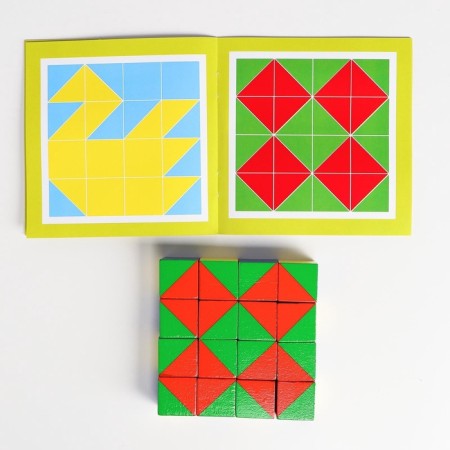 Cubes "Fold the picture", tasks in the kit-2