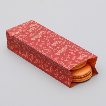 Pack Pack Package "Coffee & Tea", burgundy, craft string, 7 x 4 x 21 cm