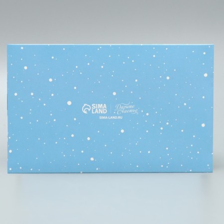 Folding box with bilateral application of the “snowy New Year”, 16 x 10 x 10 cm, New Year-3