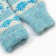 Women's woolen mittens “deer with a snowflake”, blue color, size 20-22
