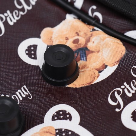 Animal brush bag "Brown bears", size S, 37.5 x 17 x 22 cm, brown-9