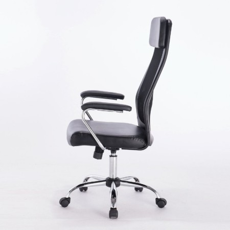 Office Office Brabix "Flight EX-540", chrome, eco-leather, mesh, black-7