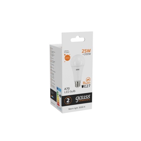 LED LED ELEMENTARY 25W A67 3000K TEPP. Bel. E27 2000 Gauss 73215-3