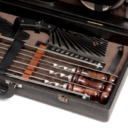 Set with skewers Gift "Hunter" No. 10, in the case of eco-leather-7