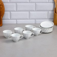Carmen coffee set, 12 items, 6 cups 60 ml, porcelain, Iran