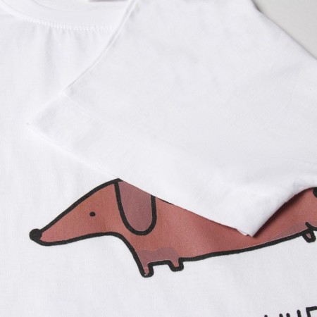 Home Home "Dachshund" (T -shirt, trousers), white/gray color, size 44-8