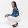 Women's blouse with a drapician Mist: Classic Collection p. 42, blue color