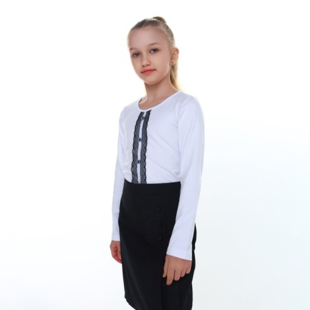 School blouse for a girl, white color, height 140 cm