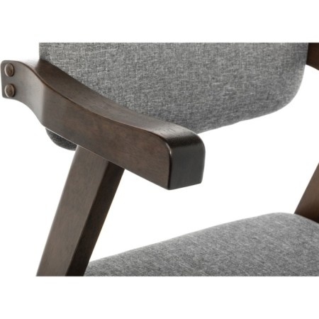 Wooden stool Fit array of gvei/fabric, cappuccino/gray 52x53x76 cm-4