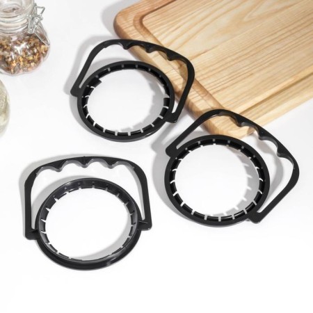 Handle for glass jars, d = 82 mm, black color-7