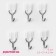 Hooks of self -adhesive fraction of "classics", 6 pcs, white color