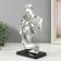 Polystone souvenir "Girl in a scarf and young man" silver 16.3x10.5x26 cm