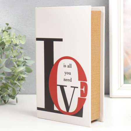 Safe Brush Tree to the leatherette "Love is all you need" 21x13x5 cm-1