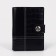 Male purse on the button, 3 in 1, for auto documents, passports, bills, pockets for cards, for coins, black color