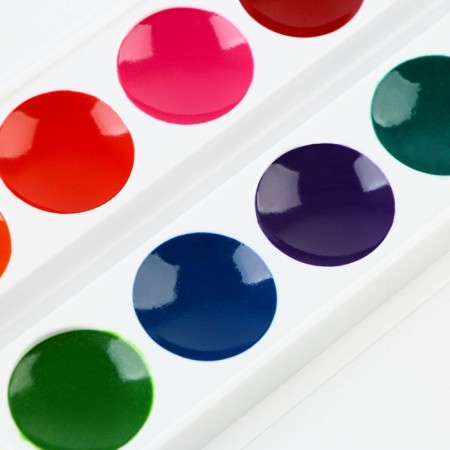 Watercolor paints honey 12 colors in a cardboard box, without a brush "September 1"-1