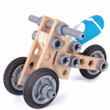 Game set for assembling motorcycles Hape "Designer in a suitcase"-4