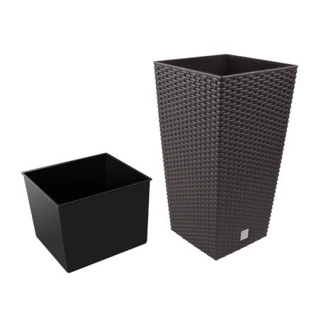 Kashpo Rato Square, 2 objects: internal and outer capacitance, 21 and 49 l, color of wenge-1