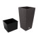 Kashpo Rato Square, 2 objects: internal and outer capacitance, 21 and 49 l, color of wenge