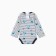 Body baby with long sleeve, blue color/strip, height 56 ​​cm (0-1 months)