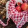Slopper Sl Home "Red Cage" 50x50cm, 100% linen, 150g/m2