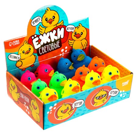Baby Children's rubber Herry Light "Ducklings", Mix colors, in showbox-12
