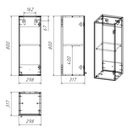 Penal mounted spectrum 30, left, 30 x 80 x 30 cm-3