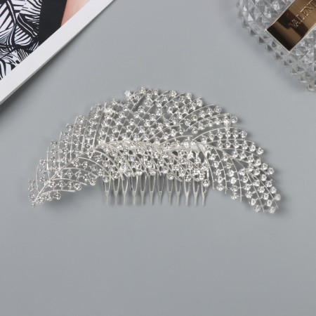Rosemary Comb "Rosemary" a twig, 15x7 cm, silver