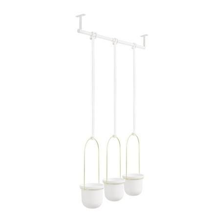A set of suspended pots for plants TRIFLORA, White LATUN, 3 pcs.