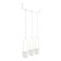 A set of suspended pots for plants TRIFLORA, White LATUN, 3 pcs.