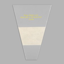 Packet stoop for flowers, with non -woven material, 26+7x37 cm, yellow