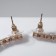 Hanging earrings with the rhinestones “path” minimal, white color in gold, 11 cm
