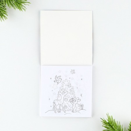 Gift New Year's set: notebook and wax crayons "Time of Miracles"-3