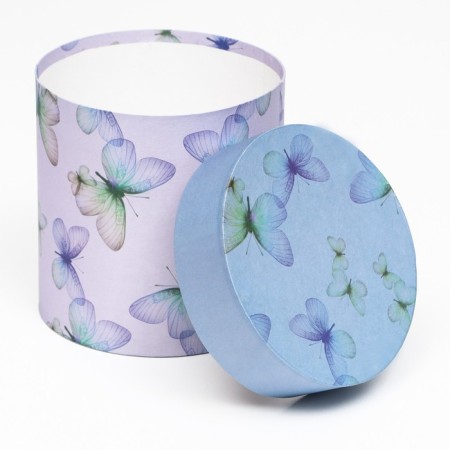 Set of round boxes 5V1 "butterflies", 25 × 25 –15 × 15 cm-4